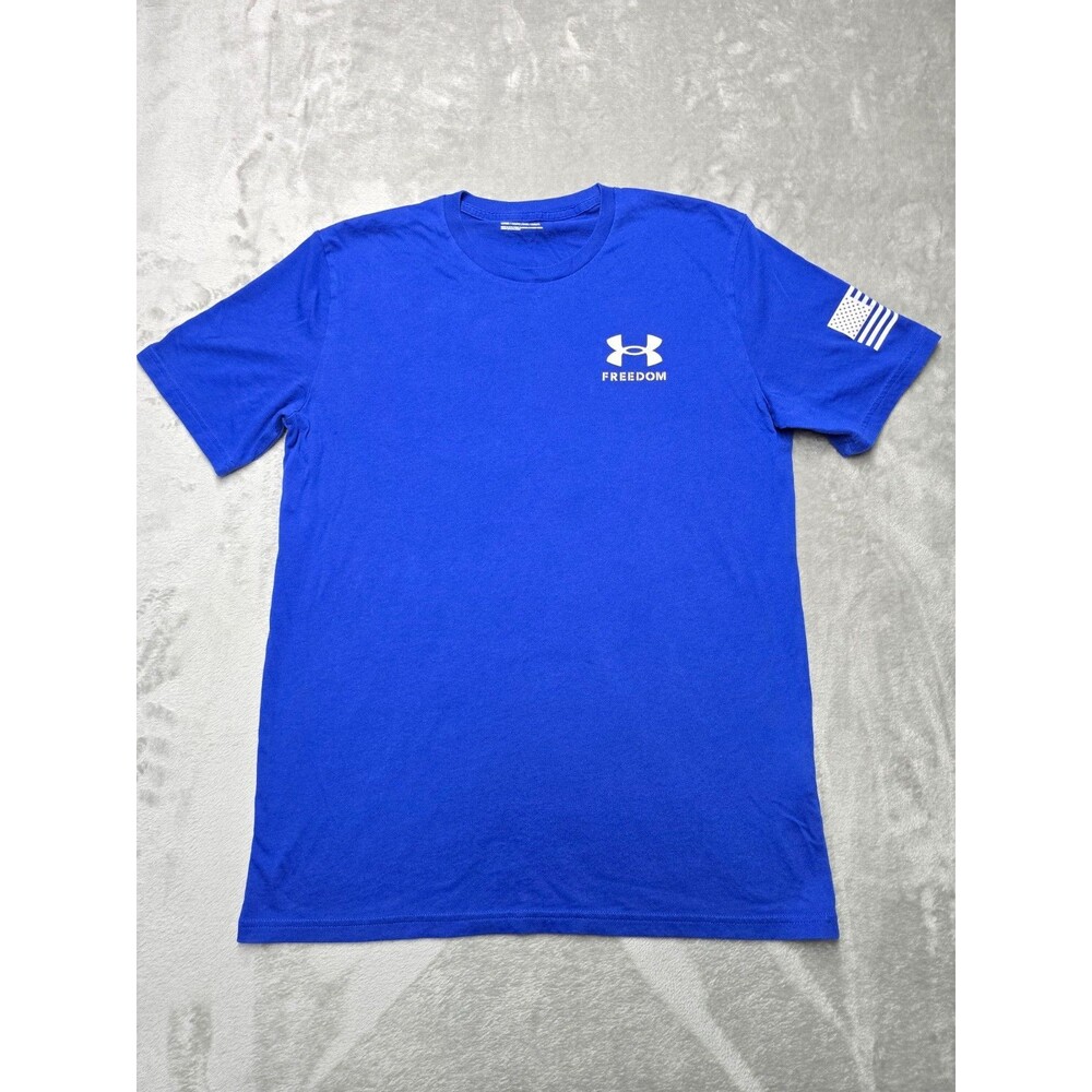 Under Armour T-Shirt Men's Medium Blue Sportswear Academia Running Freedom Work